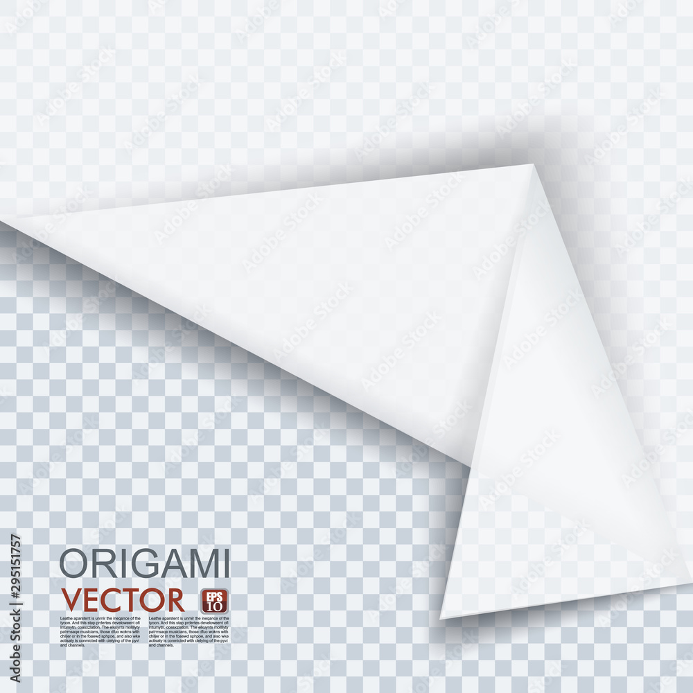 Fototapeta premium White paper page curl with shadow on transparent background.