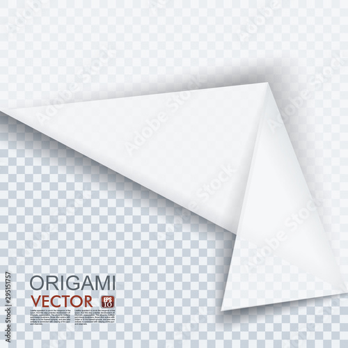 White paper page curl with shadow on transparent background.