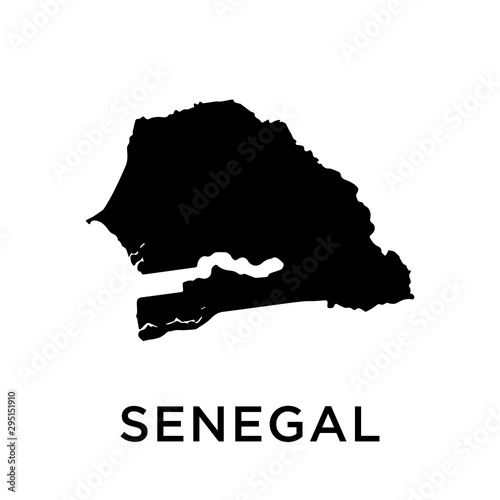 Senegal map vector design template photo