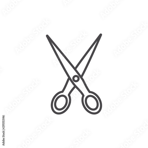 Isolated scissor tool vector design