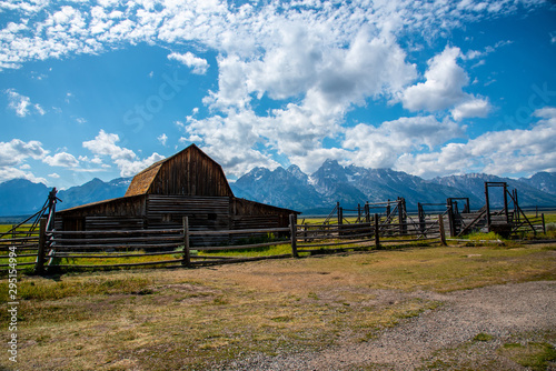 Mormon barn by the mountain