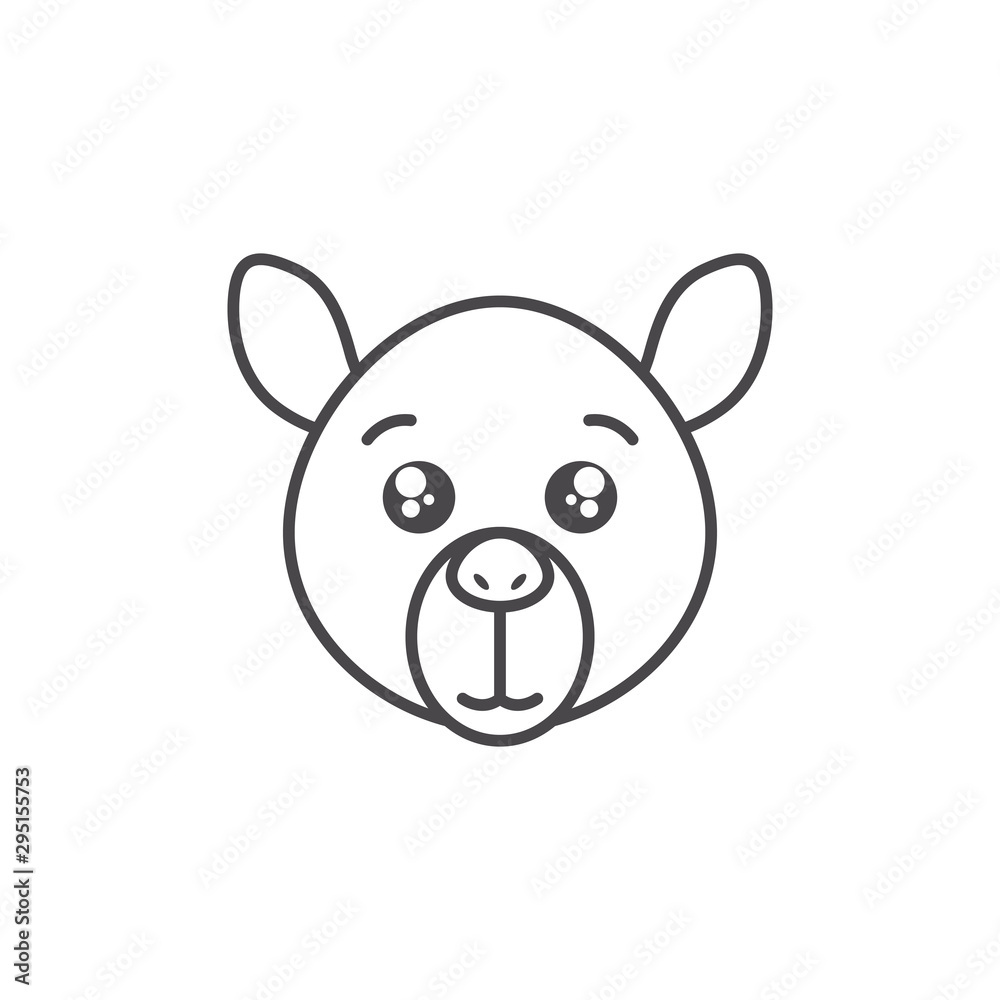 cute camel animal line style icon cute camel animal line style icon