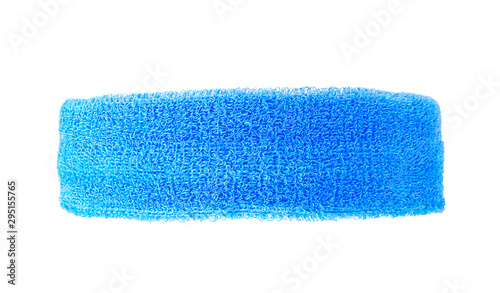 Fotografiet Blue training headband isolated on a white background
