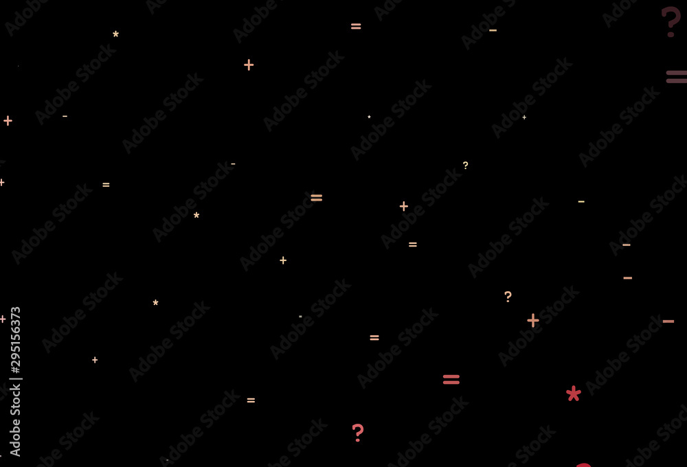 Dark Pink, Yellow vector background with math elements. Dark Pink, Yellow vector background with math elements.