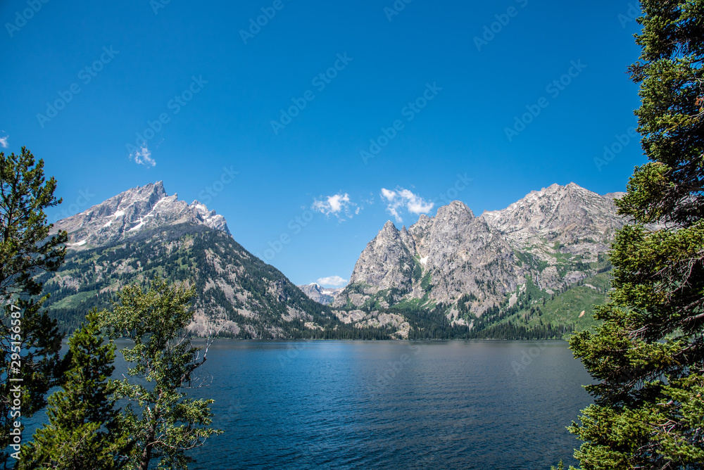 Glacier between peaks of the Grand Tetons Glacier between peaks of the Grand Tetons