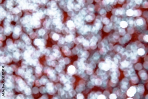 Beautiful colorful festive blurred background for christmas design, copy space. Unique crimson red and silver color backdrop for new year celebration 