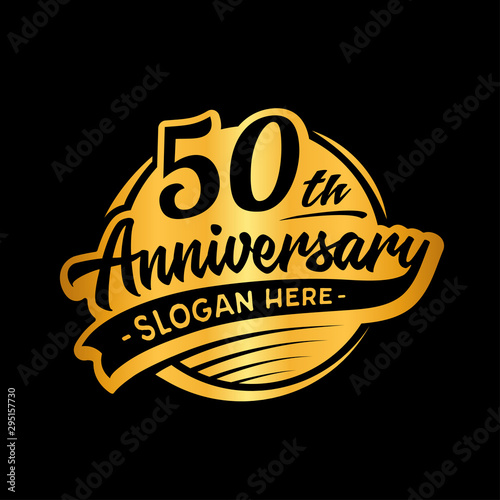 50 years anniversary design template. Fifty years logo. Vector and illustration. 