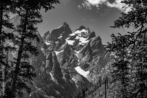 Peak of th Grand Teton by Jenny lake