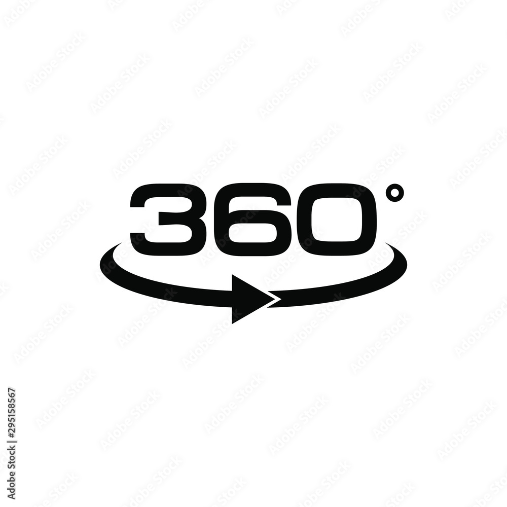 360 degree icon vector rotation symbol