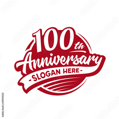 100 years anniversary design template. One hundred years logo. Vector and illustration. 
