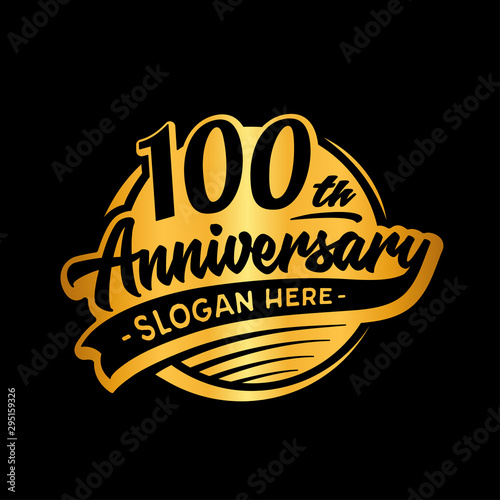 100 years anniversary design template. One hundred years logo. Vector and illustration. 