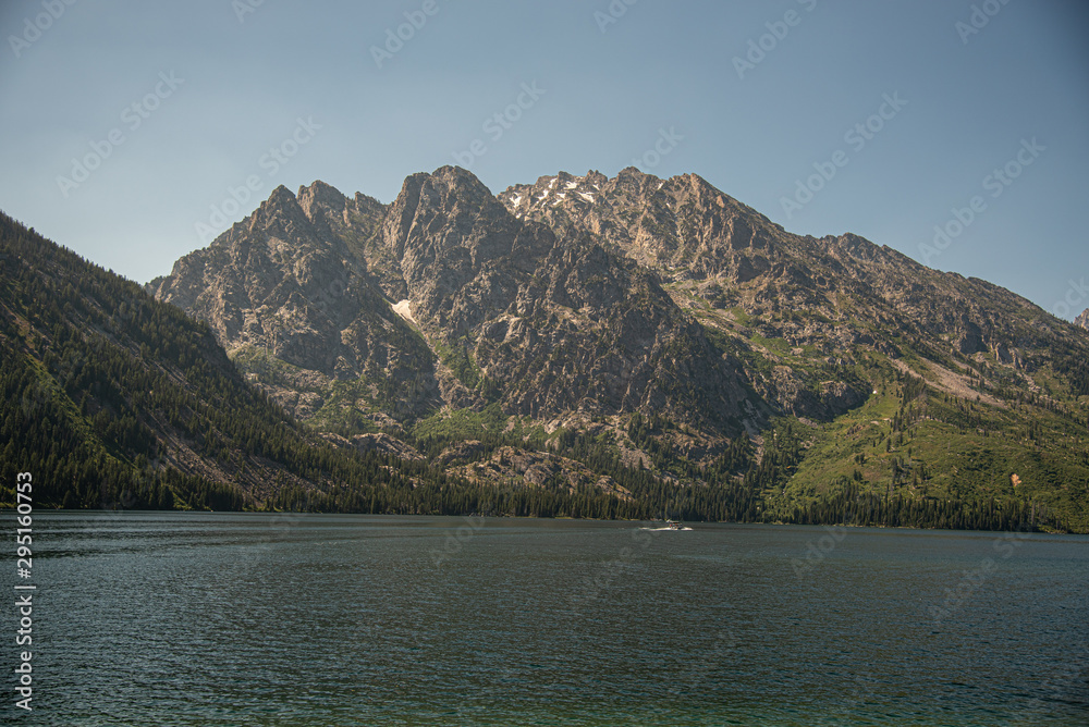 Peak of th Grand Teton by Jenny lake Peak of th Grand Teton by Jenny lake