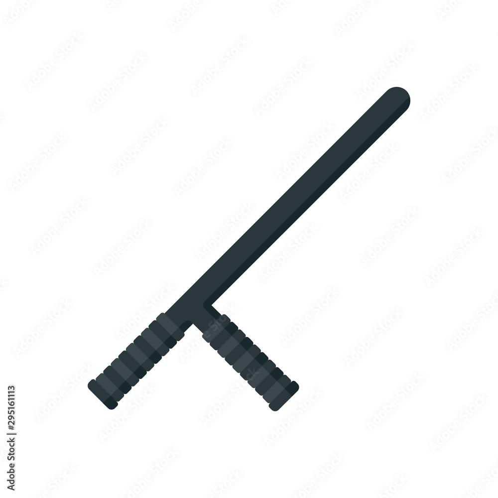 Police baton icon. Flat illustration of police baton vector icon for web design Police baton icon. Flat illustration of police baton vector icon for web design