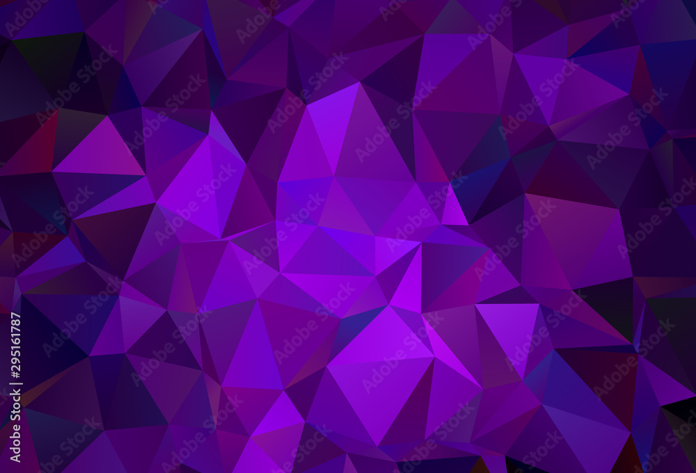 Dark Purple vector low poly background.