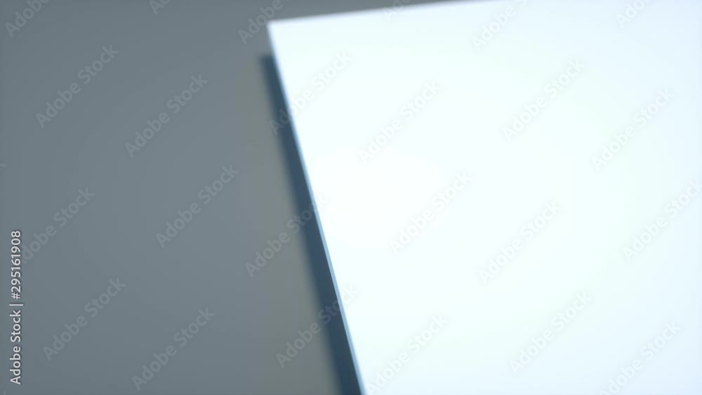 Abstract 3d rendering of rotating square. Cgi loop animation.