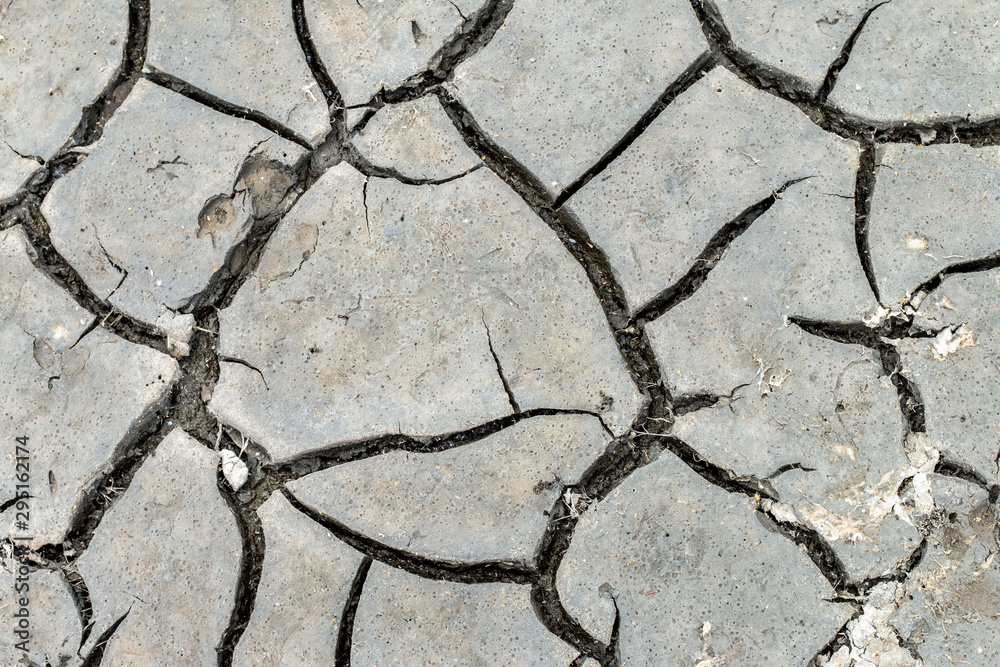 Obraz premium Dry mud background texture. Global Drought Warming