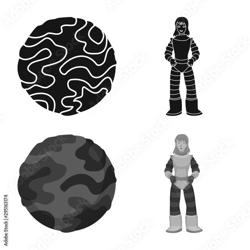 Isolated object of astronomy and technology sign. Collection of astronomy and sky stock vector illustration.