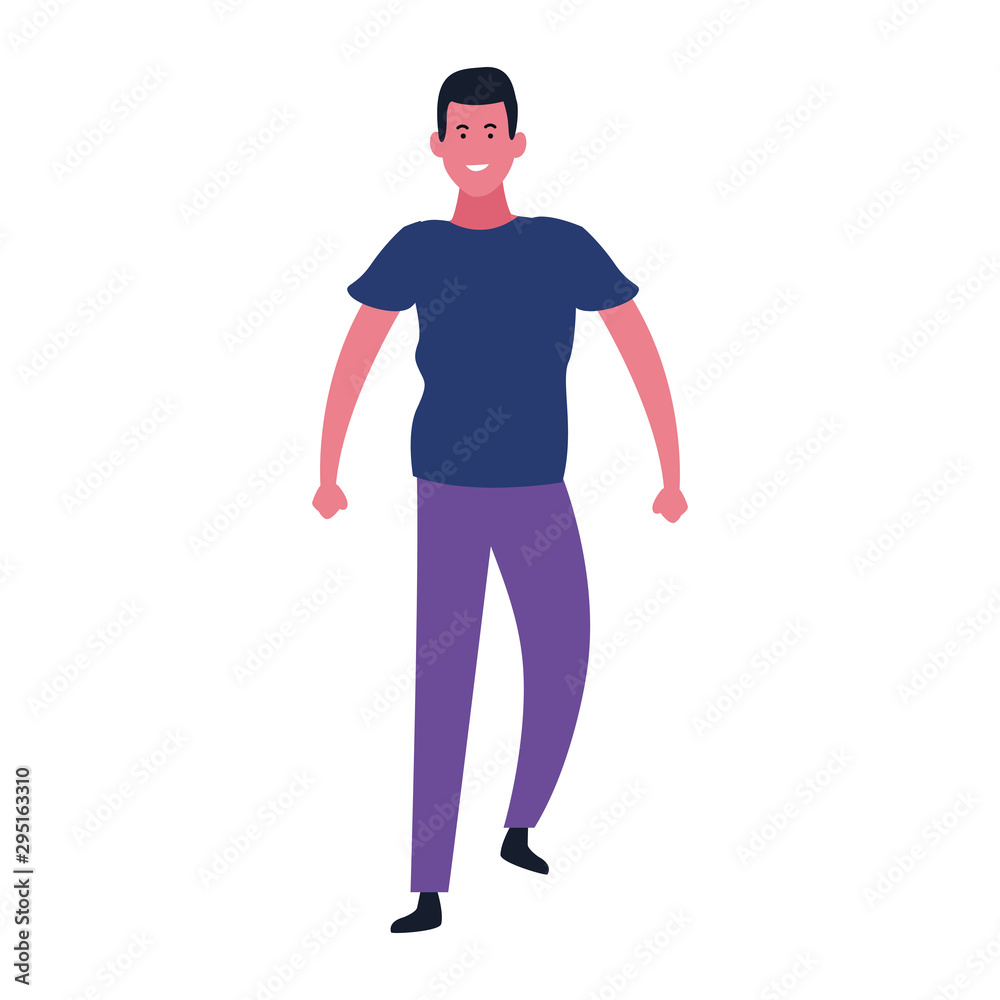 cartoon man walking icon, flat design cartoon man walking icon, flat design