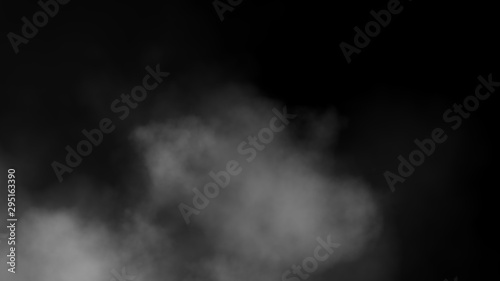 Close up of steam smoke on black background. Smoke stock image.Smoke cloud. Fog clouds, smoky mist and realistic cloudy effect. Condensation smoke effects, ashes mist texture or toxic gas.
