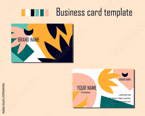 Template of modern business card.