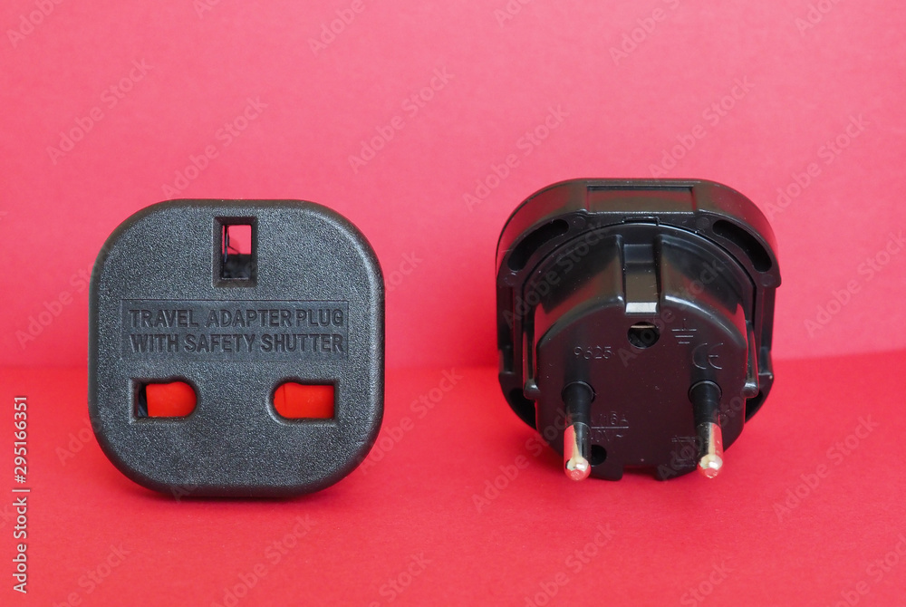 Fototapeta premium British to European socket plug adapter