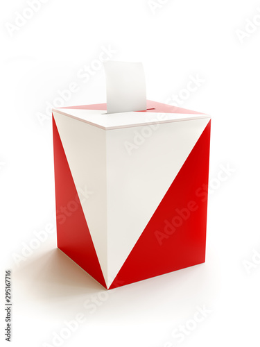 Polish ballot box with voting card