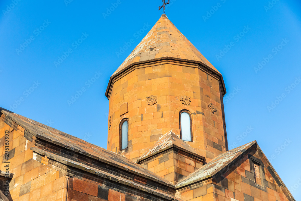 Fototapeta premium Western Asia,Eurasia,South Caucasus, Republic of Armenia. Ararat Province. Ararat Valley. Lusarat. Khor Virap. Surb Astvatzatzin Church.