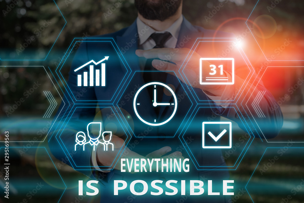 Samolepka Word writing text Everything Is Possible