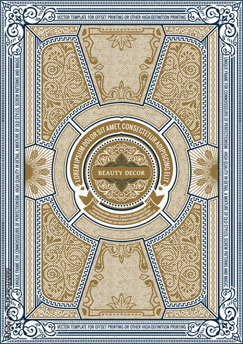 Vintage label for bottle, packing or book cover design