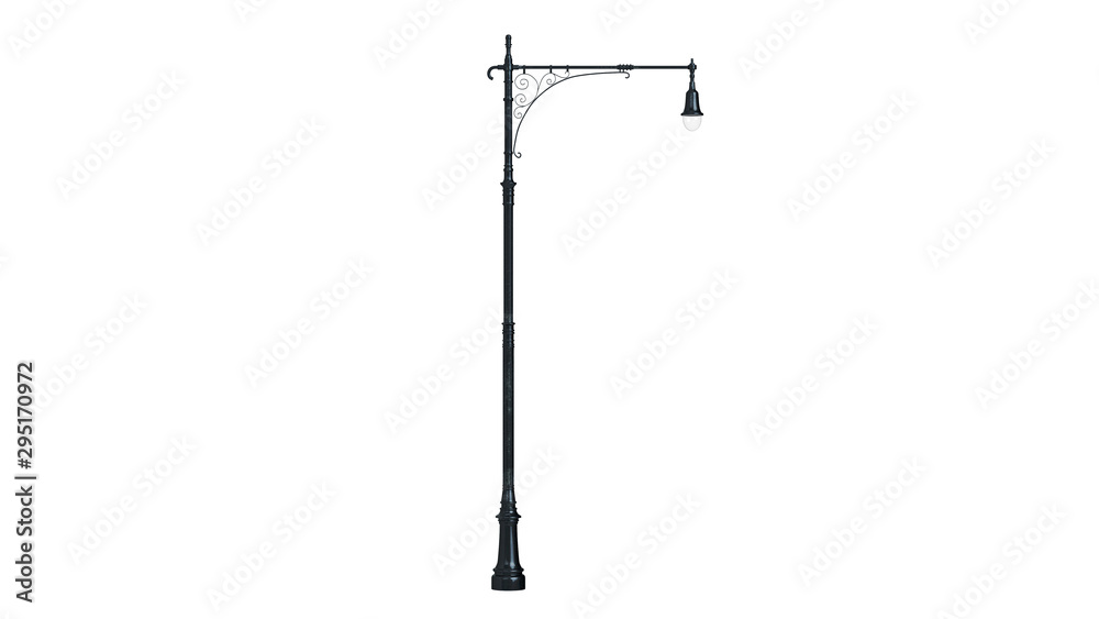 Pillar street urban lighting equipment. 3D rendering Pillar street urban lighting equipment. 3D rendering