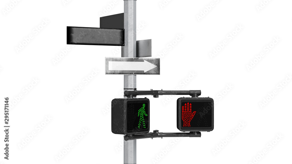 Traffic light yellow sign stoplight. 3D rendering Traffic light yellow sign stoplight. 3D rendering