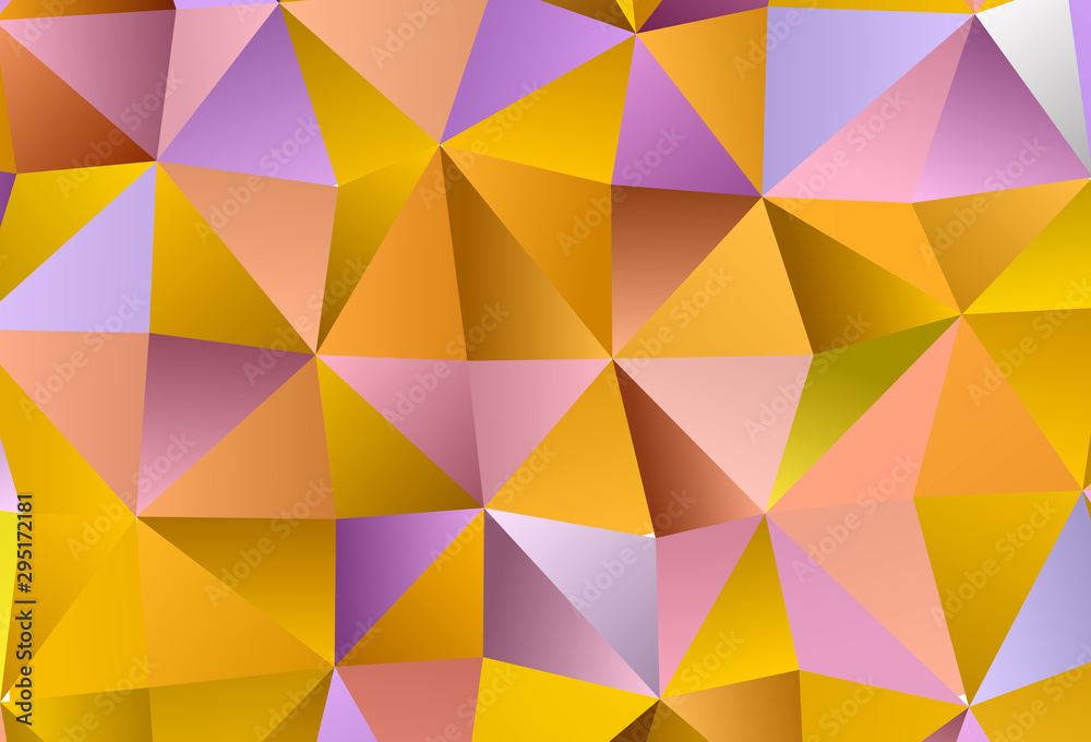 Obraz premium Light Pink, Yellow vector pattern with polygonal style.