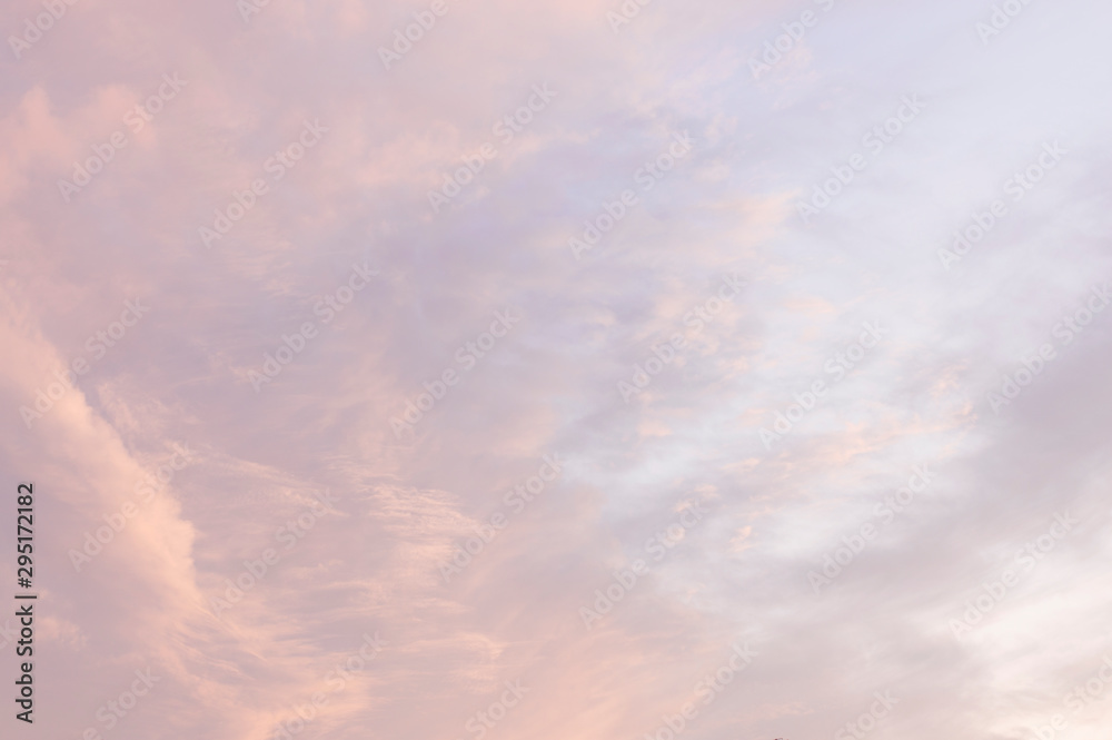 pink-blue clouds during sunset