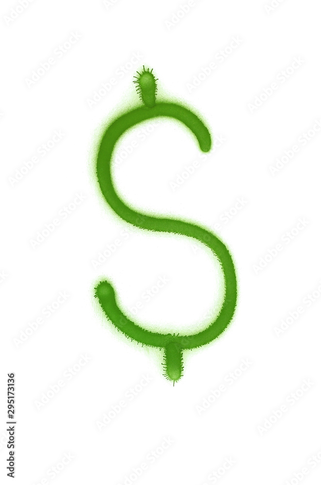 Graffiti dollar sign sprayed on white isolated background Graffiti dollar sign sprayed on white isolated background