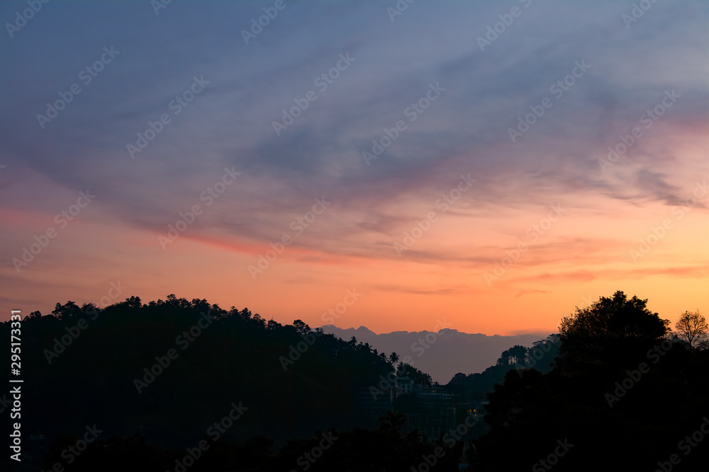 Sunrise in Kandy, Sri Lanka