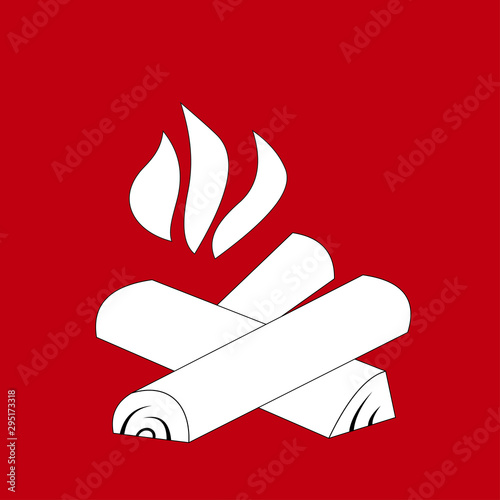 Bonfire or firewood with fi...