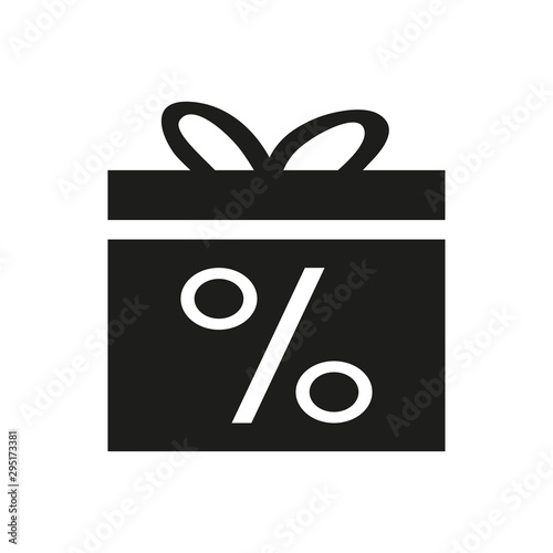 bag with sale sign. Shop discount or black friday vector illustration or icon
