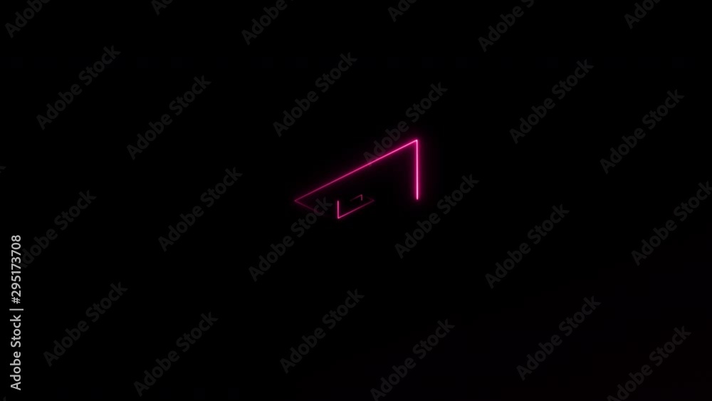 Abstract background with neon triangle shapes moving on camera with tunnel effect. Seamless loop 4K neon animation Abstract background with neon triangle shapes moving on camera with tunnel effect. Seamless loop 4K neon animation