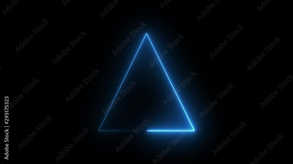 Abstract background with neon progress loading triangle bar Seamless loop 4K neon animation Abstract background with neon progress loading triangle bar Seamless loop 4K neon animation