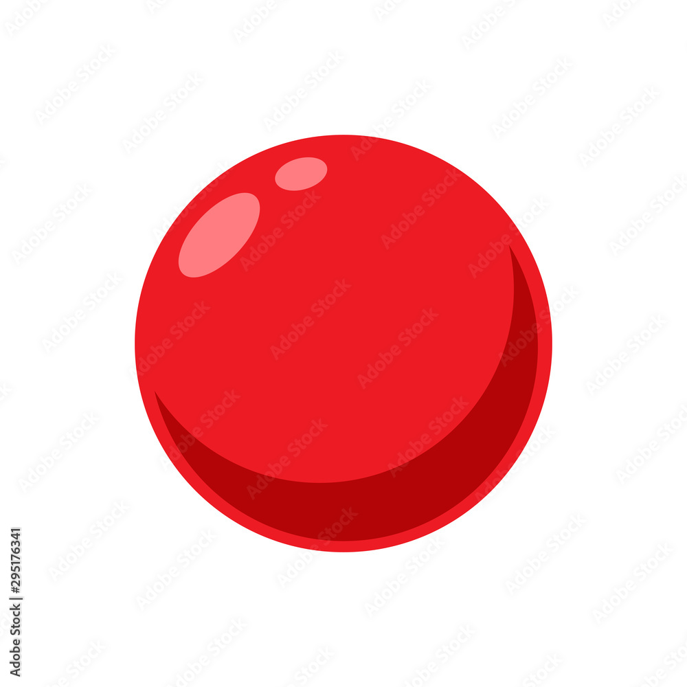 A red ball. Isolated Vector Illustration Stock Vector | Adobe Stock