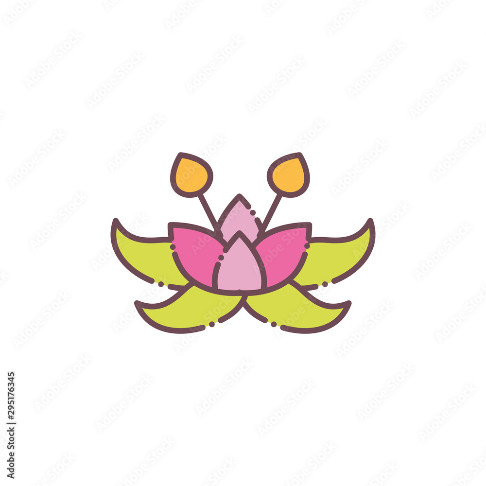 Isolated pink flower icon vector design Isolated pink flower icon vector design