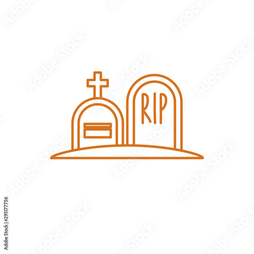 Halloween grave vector design