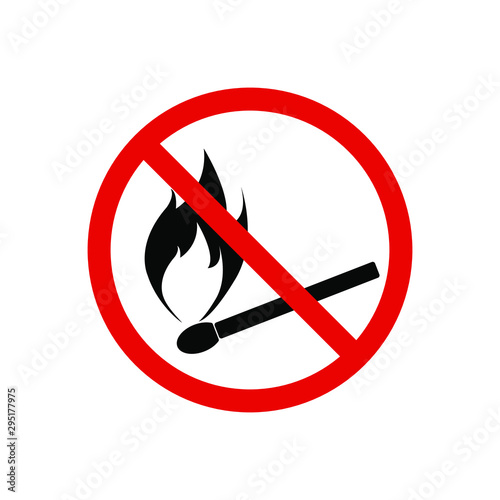 Match fire icon isolated sign symbol and flat style for app, web and digital design. Vector illustration.