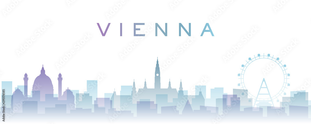 Vienna Transparent Layers Gradient Landmarks Skyline Vienna Transparent Layers Gradient Landmarks Skyline