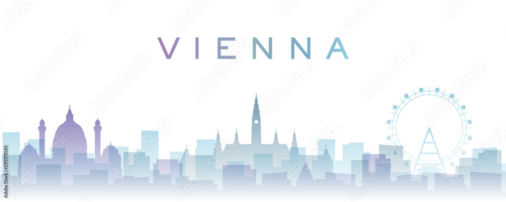 Vienna Transparent Layers Gradient Landmarks Skyline