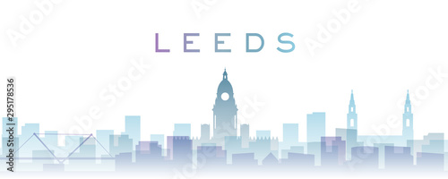 Leeds Transparent Layers Gradient Landmarks Skyline
