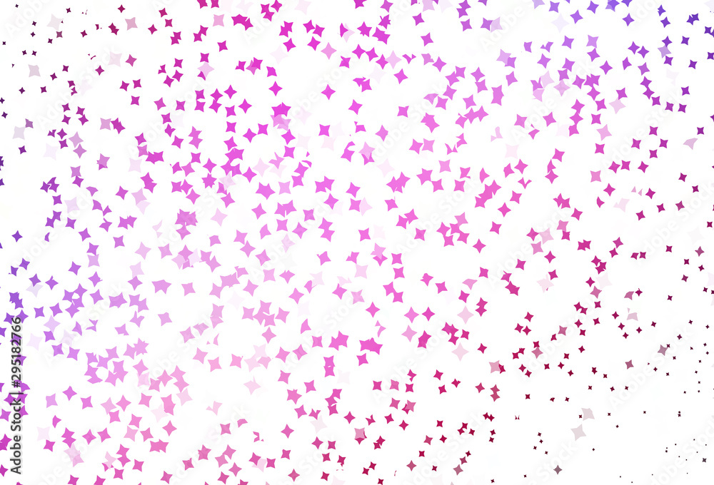 Light Purple, Pink vector layout with bright stars. Light Purple, Pink vector layout with bright stars.