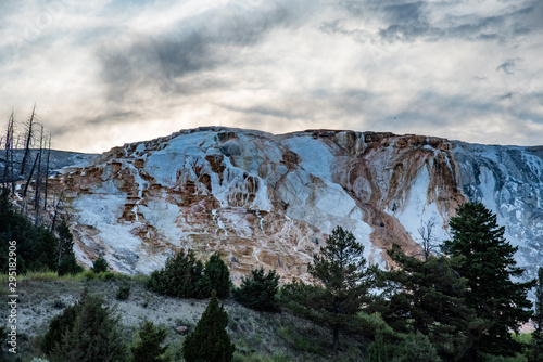 Minerva Terraces with its travertine deposits