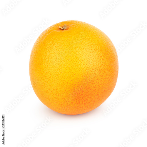 Fresh orange yellow grapefruit   pomelo isolated on white background.