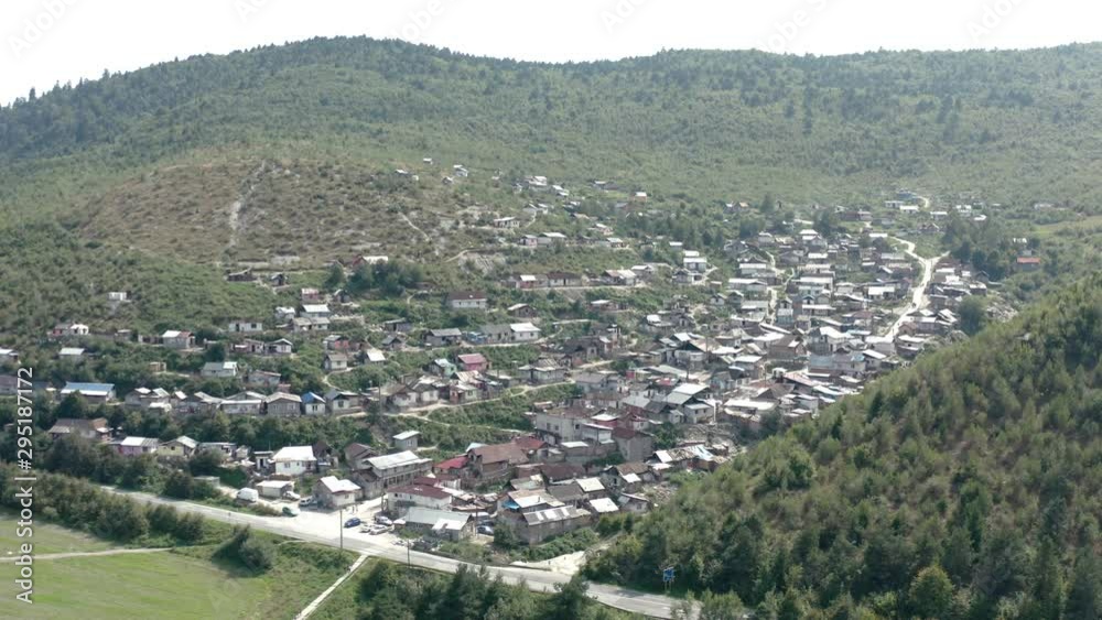Aerial view of gypsy settlement in Richnava village in Slovakia Aerial view of gypsy settlement in Richnava village in Slovakia